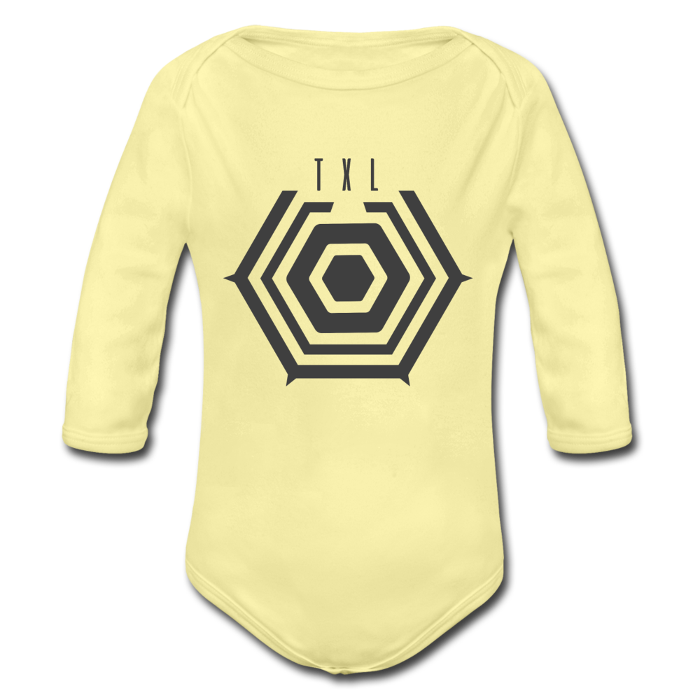 Tegel TXL Umrisse - Bio-Langarmbody - Hellgelb