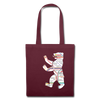 Bär im U-Bahnnetz - Stoffbeutel - Burgunderrot
