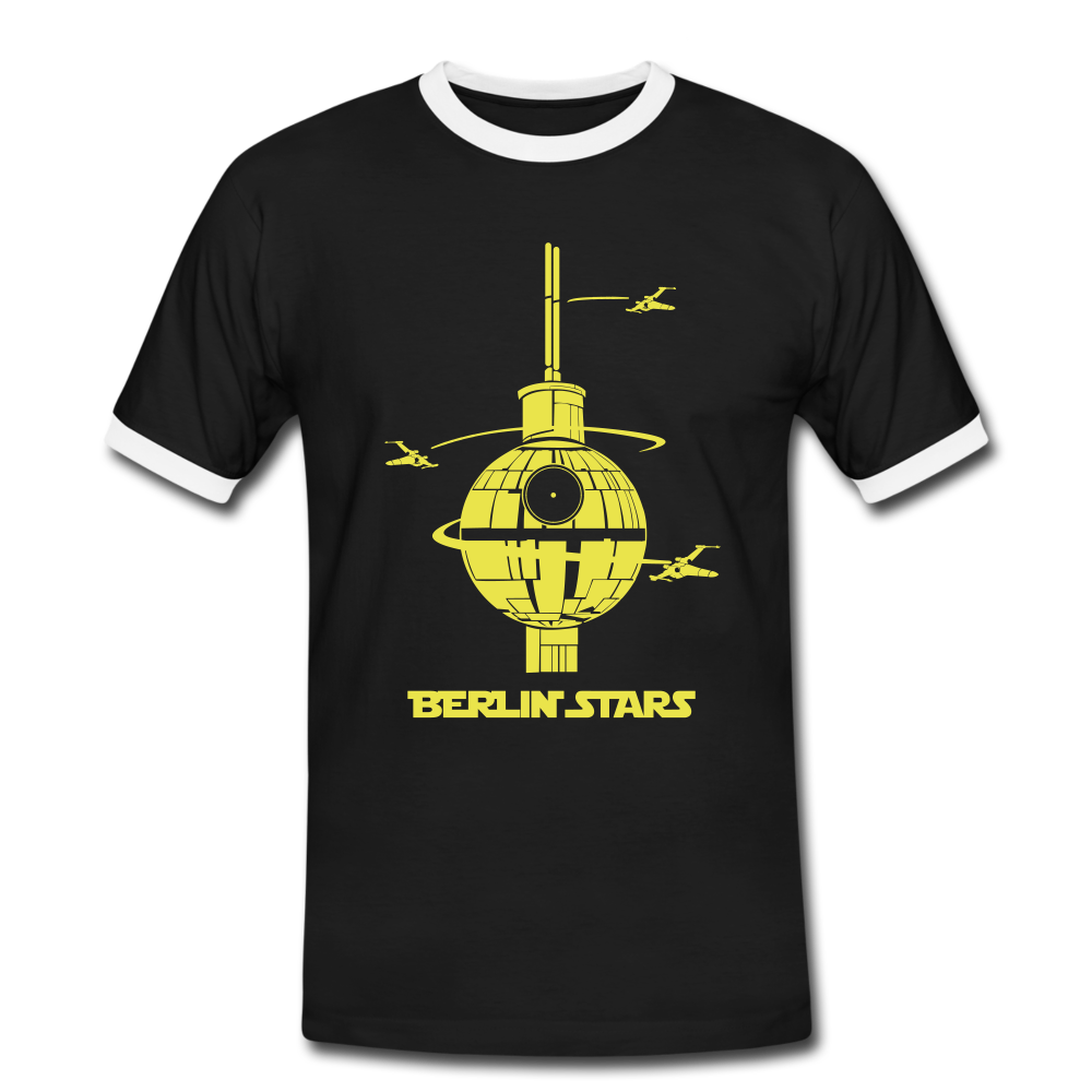 Berlin Stars - Männer Ringer T-Shirt - Schwarz/Weiß