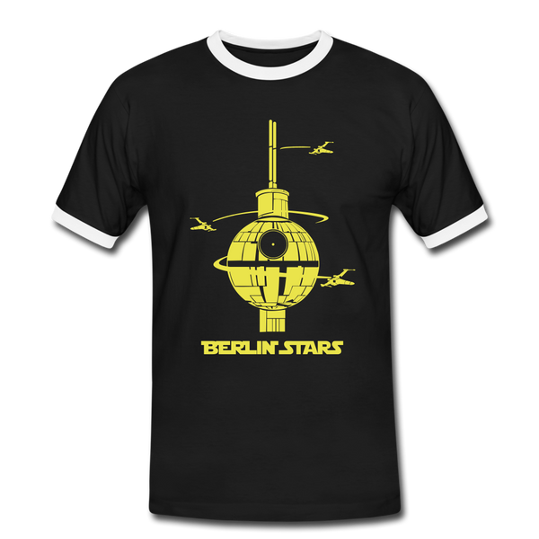 Berlin Stars - Männer Ringer T-Shirt - Schwarz/Weiß