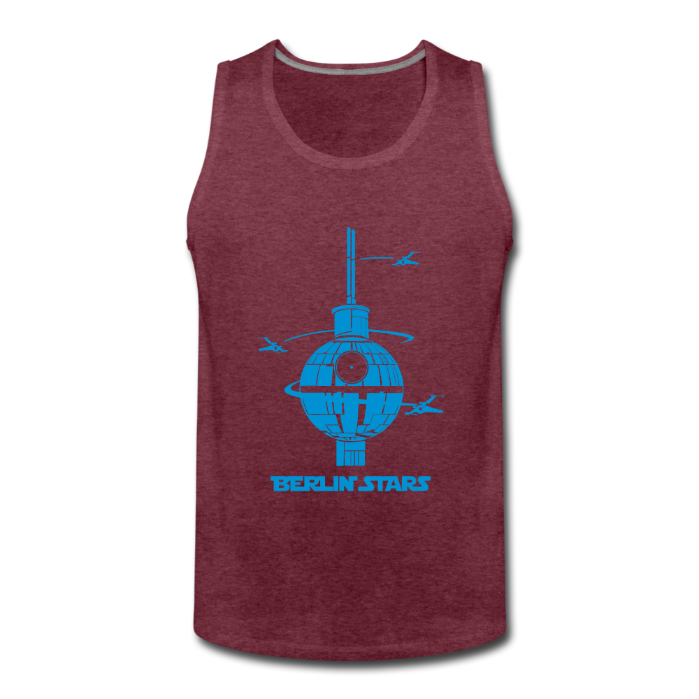Berlin Stars - Blau - Männer Premium Tank Top - Bordeauxrot meliert