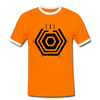 Tegel TXL Umrisse - Männer Ringer T-Shirt - Orange/Weiß