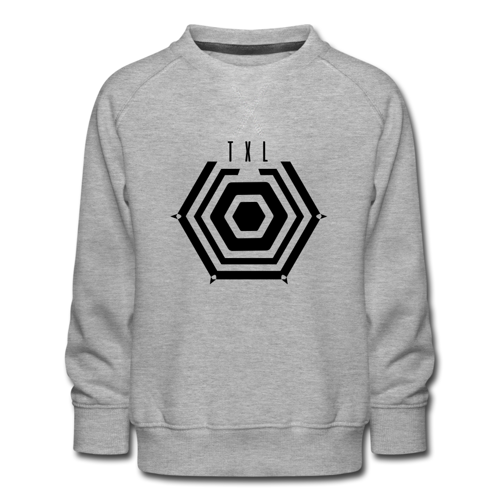 Tegel TXL Umrisse - Kinder Premium Sweatshirt - Grau meliert