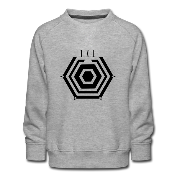 Tegel TXL Umrisse - Kinder Premium Sweatshirt - Grau meliert