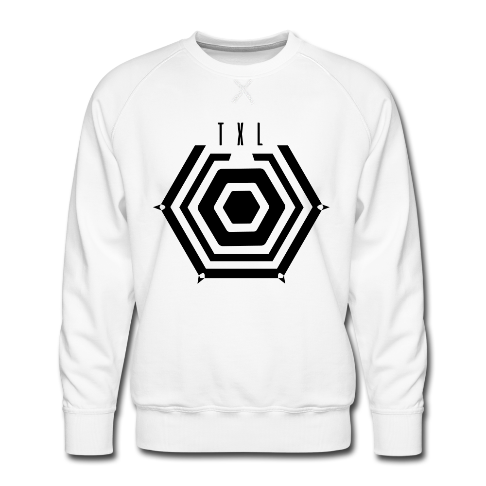 Tegel TXL Umrisse - Männer Premium Sweatshirt - Weiß