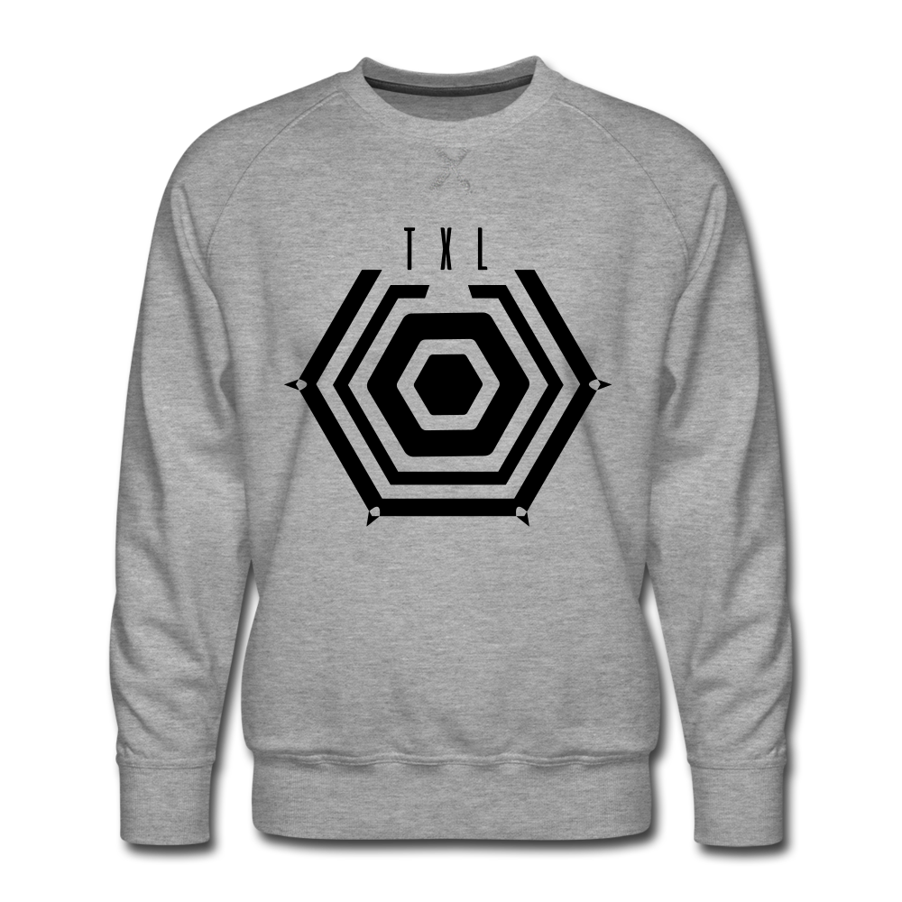 Tegel TXL Umrisse - Männer Premium Sweatshirt - Grau meliert