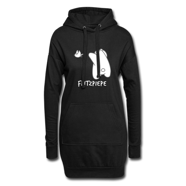 Flitzpiepe - Hoodie-Kleid - Schwarz