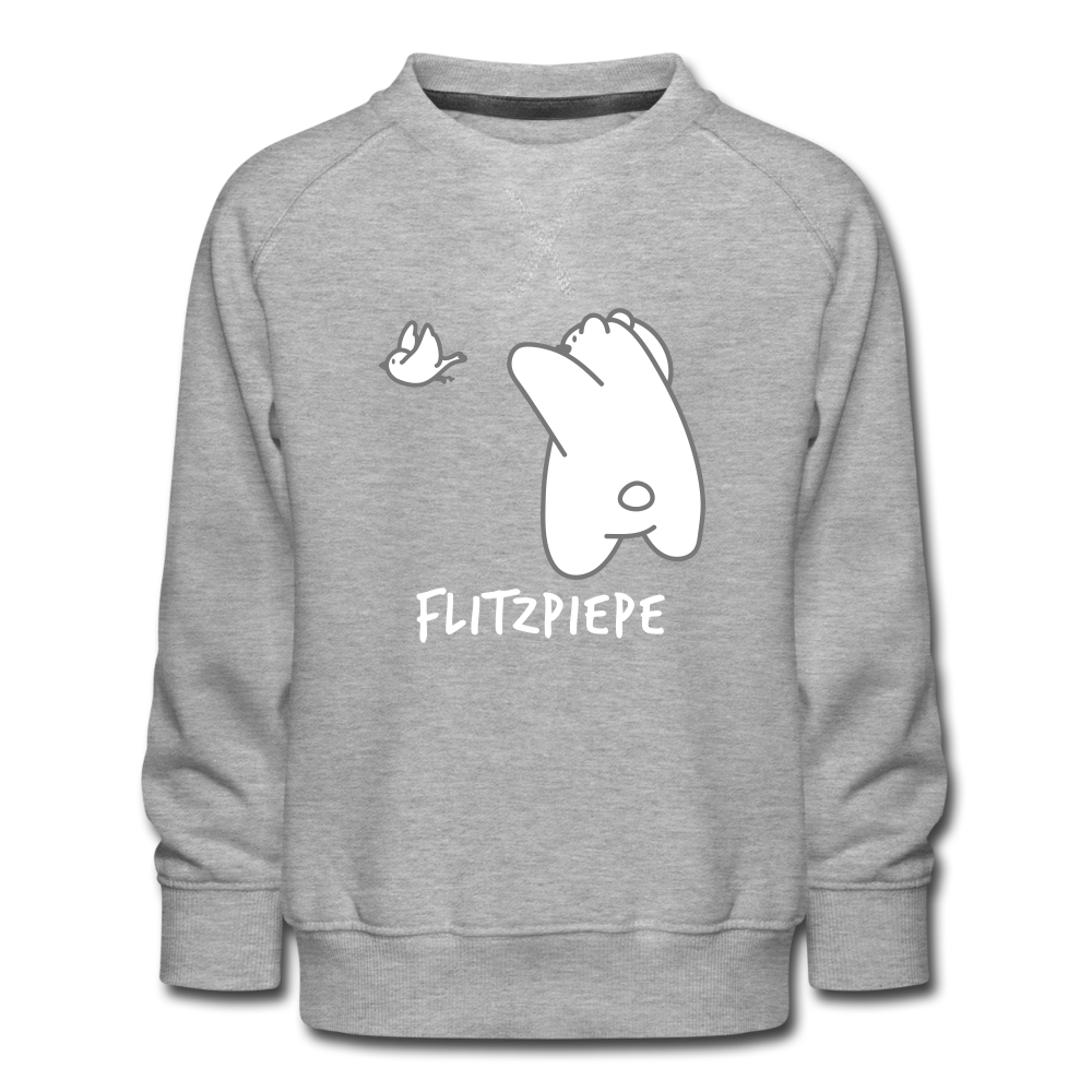 Flitzpiepe - Kinder Premium Sweatshirt - Grau meliert