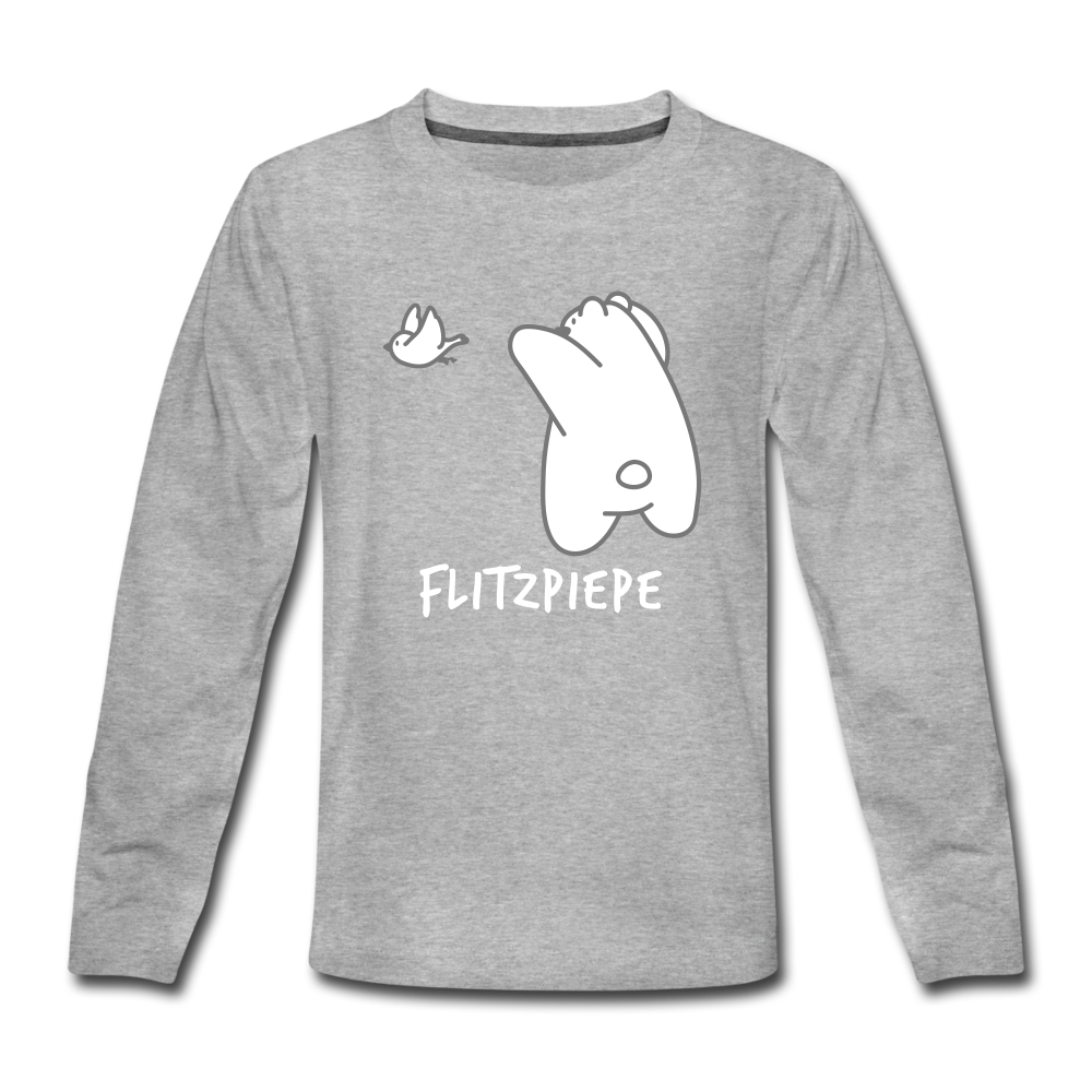 Flitzpiepe - Teenager Langarmshirt - Grau meliert