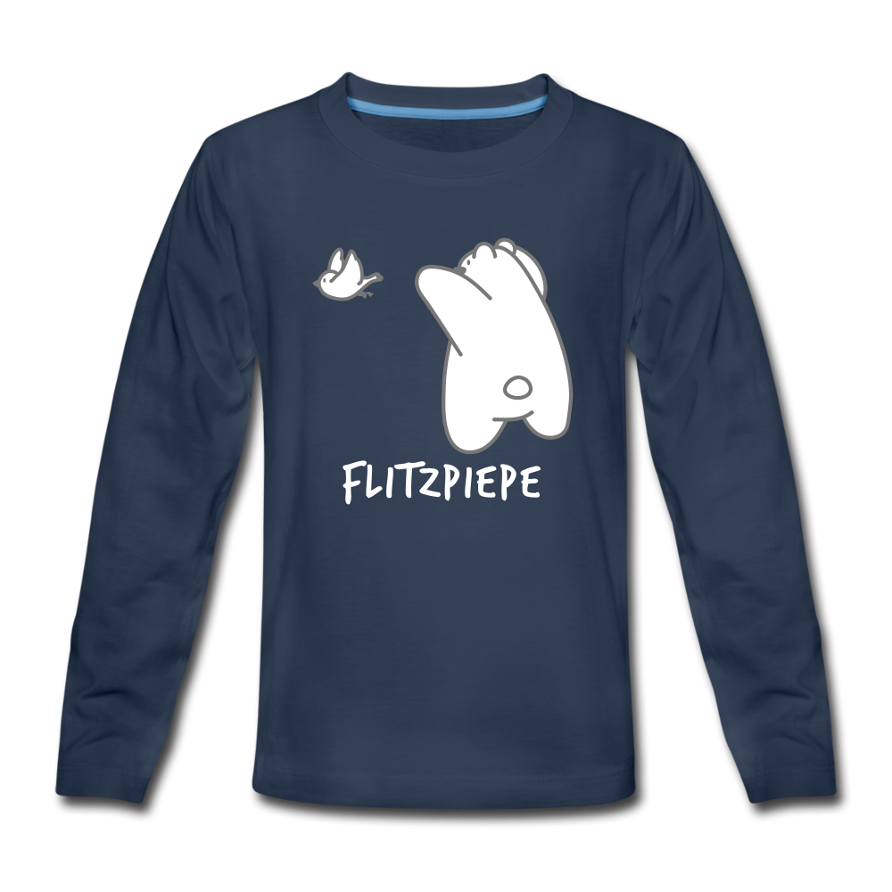 Flitzpiepe - Teenager Langarmshirt - Navy