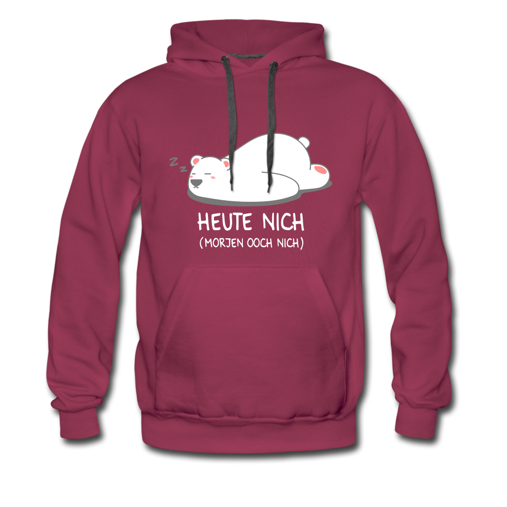 Heute nich! - Männer Premium Hoodie - Bordeaux