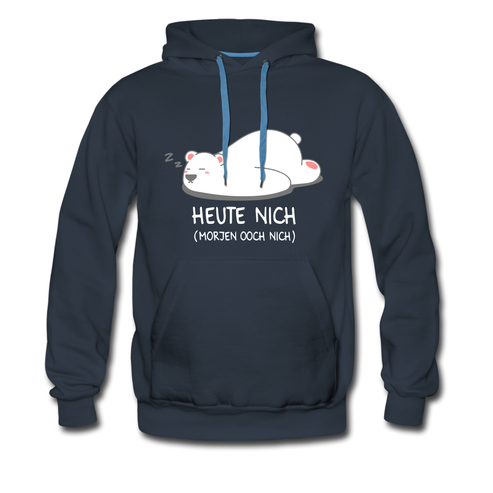 Heute nich! - Männer Premium Hoodie - Navy