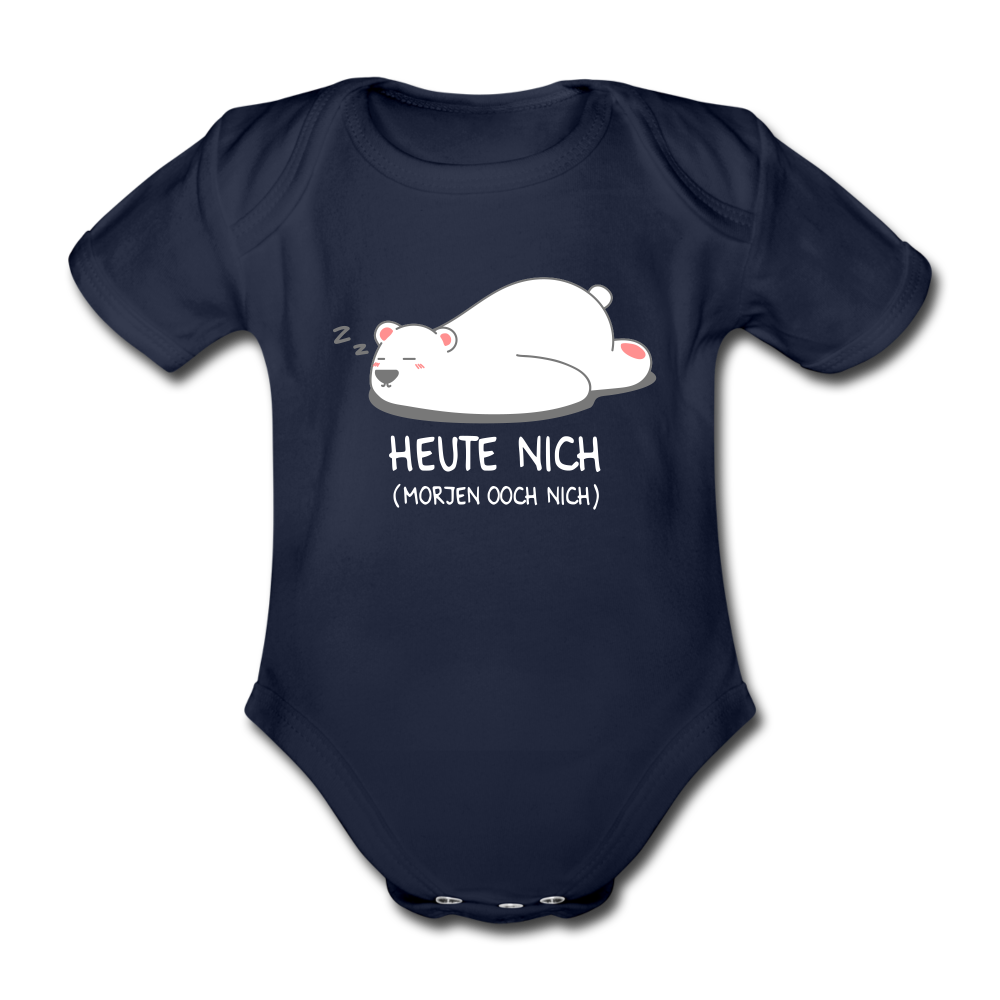 Heute nich! - Bio-Kurzarmbody - Dunkelnavy