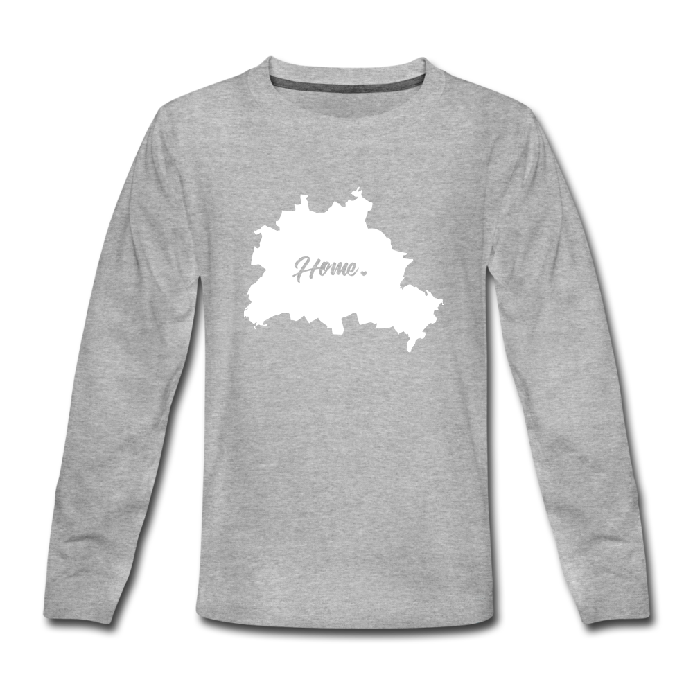 Heimat Berlin - Teenager Langarmshirt - Grau meliert