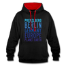 Prenzlberg - Planet Earth - Kontrast Hoodie - Schwarz/Rot