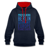 Prenzlberg - Planet Earth - Kontrast Hoodie - Navy/Rot