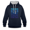 Prenzlberg - Planet Earth - Kontrast Hoodie - Navy/Grau meliert