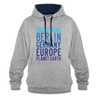 Prenzlberg - Planet Earth - Kontrast Hoodie - Grau meliert/Navy