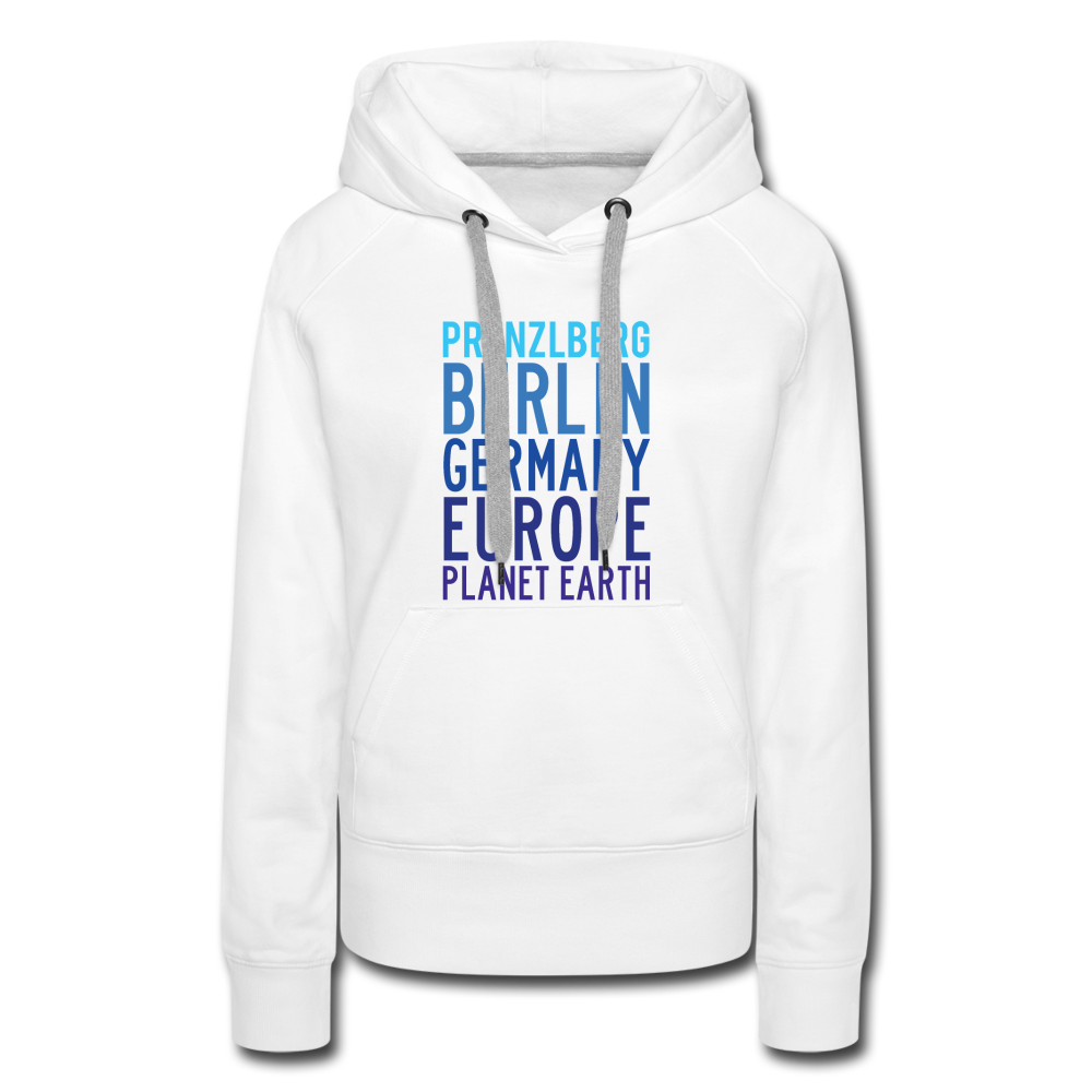 Prenzlberg - Planet Earth - Frauen Premium Hoodie - Weiß