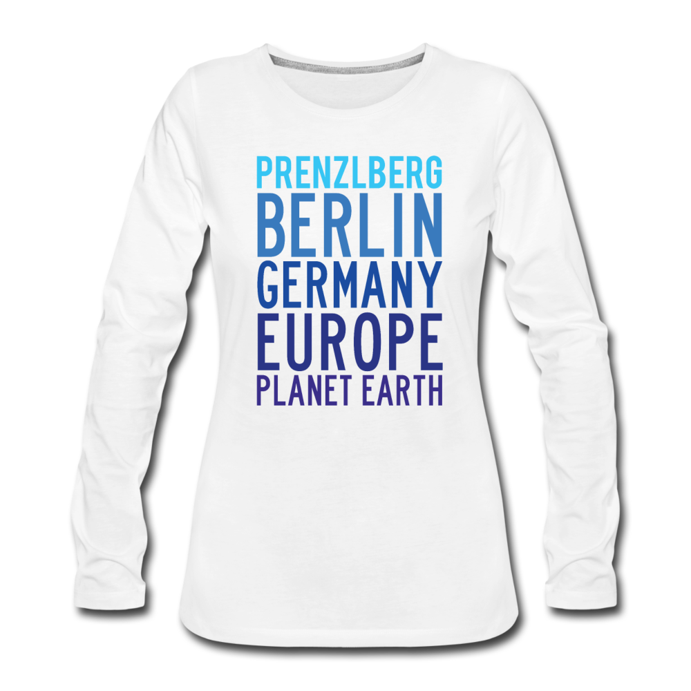 Prenzlberg - Planet Earth - Frauen Premium Langarmshirt - Weiß