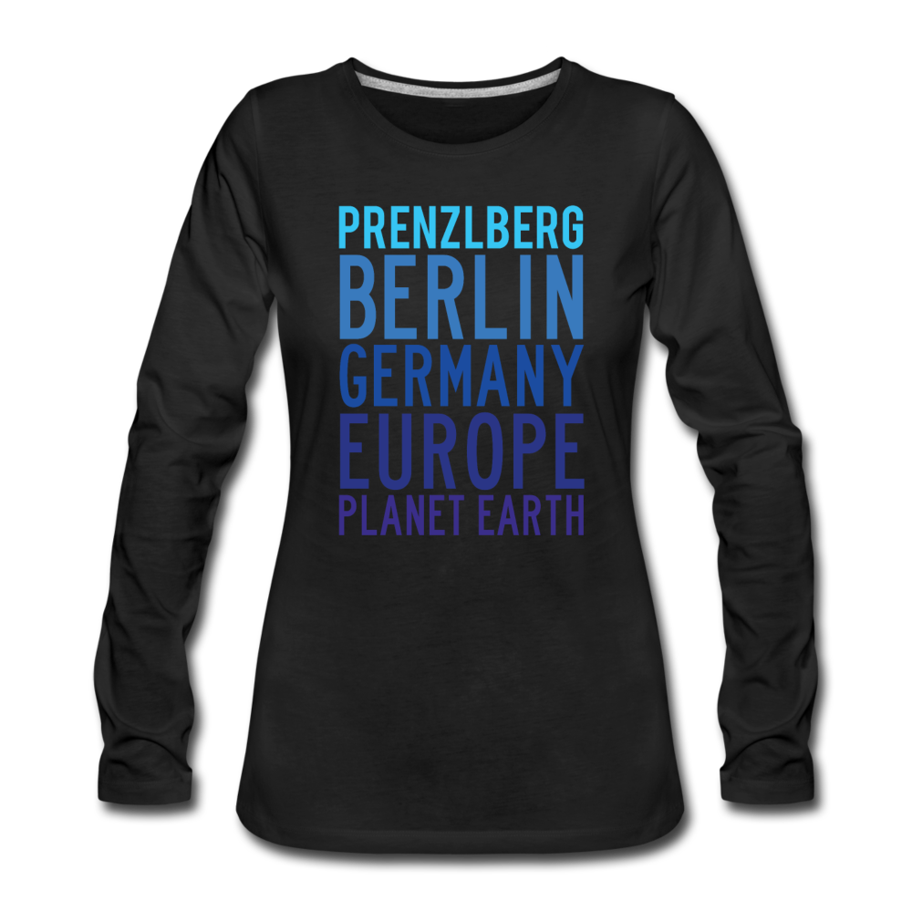 Prenzlberg - Planet Earth - Frauen Premium Langarmshirt - Schwarz