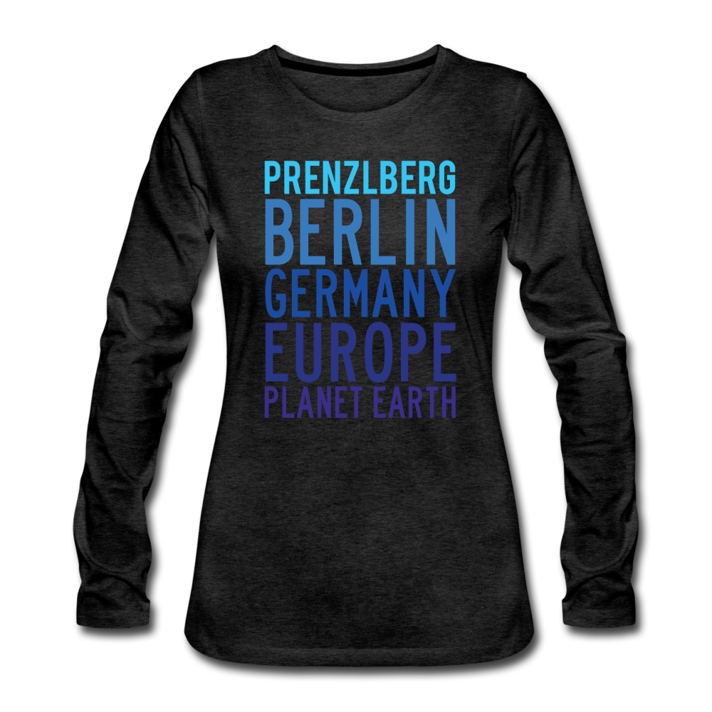 Prenzlberg - Planet Earth - Frauen Premium Langarmshirt - Anthrazit