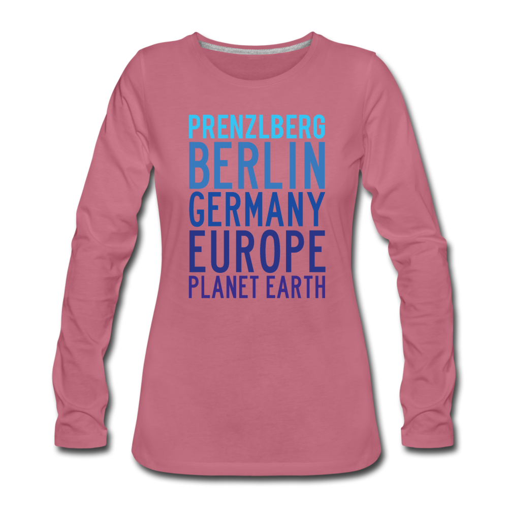 Prenzlberg - Planet Earth - Frauen Premium Langarmshirt - Malve