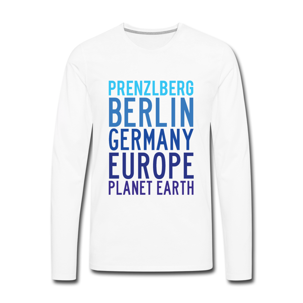 Prenzlberg - Planet Earth - Männer Premium Langamshirt - Weiß