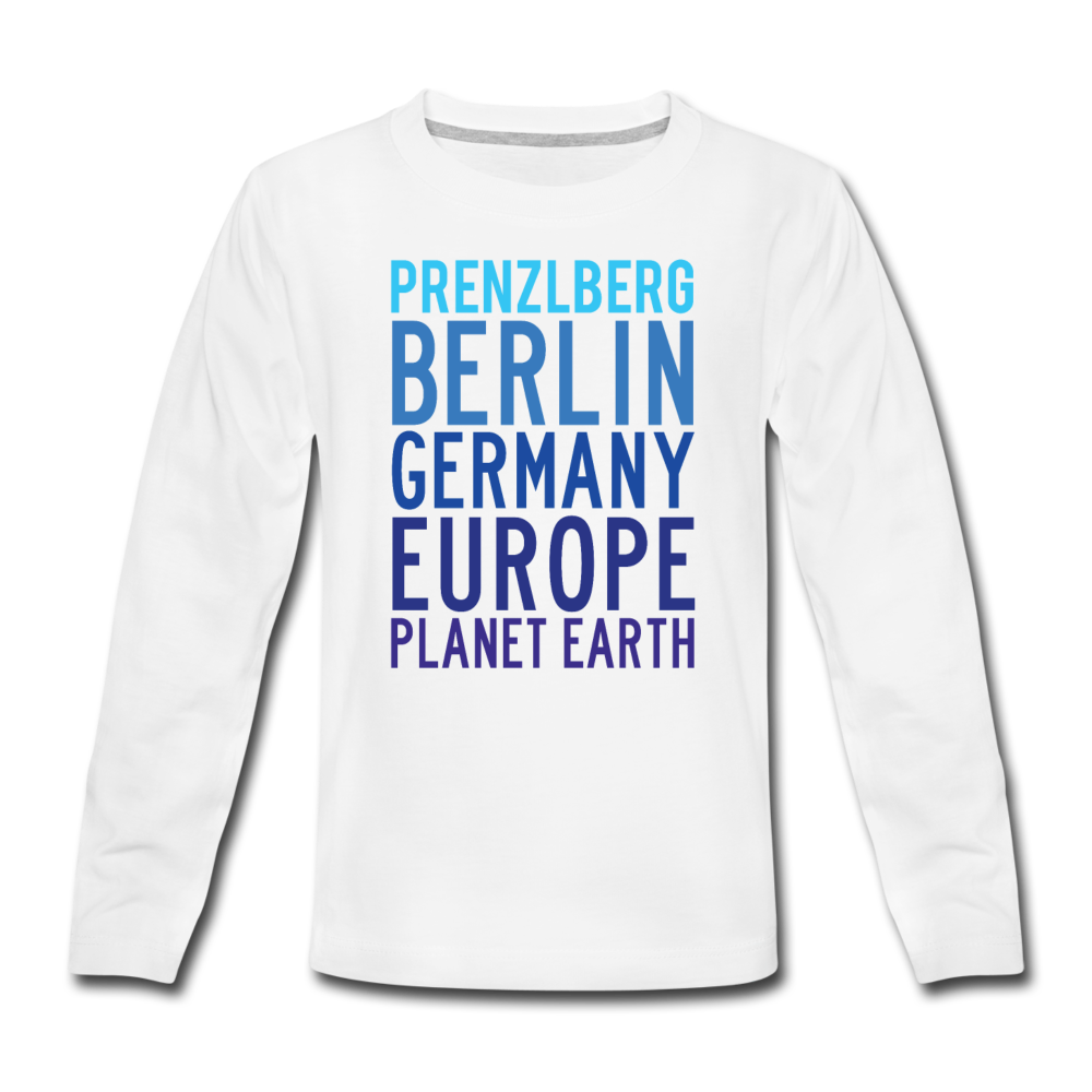 Prenzlberg - Planet Earth - Teenager Langarmshirt - Weiß