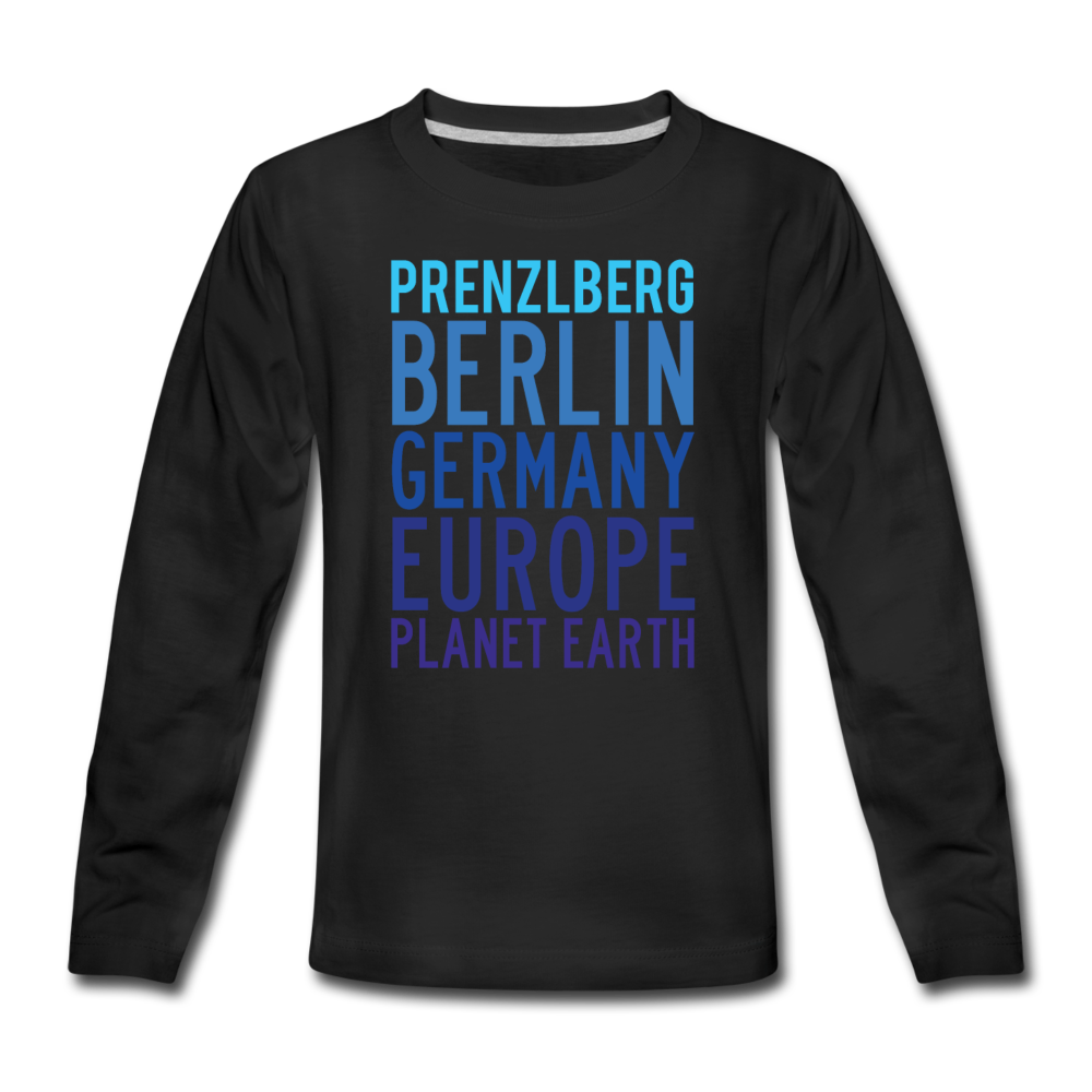 Prenzlberg - Planet Earth - Teenager Langarmshirt - Schwarz