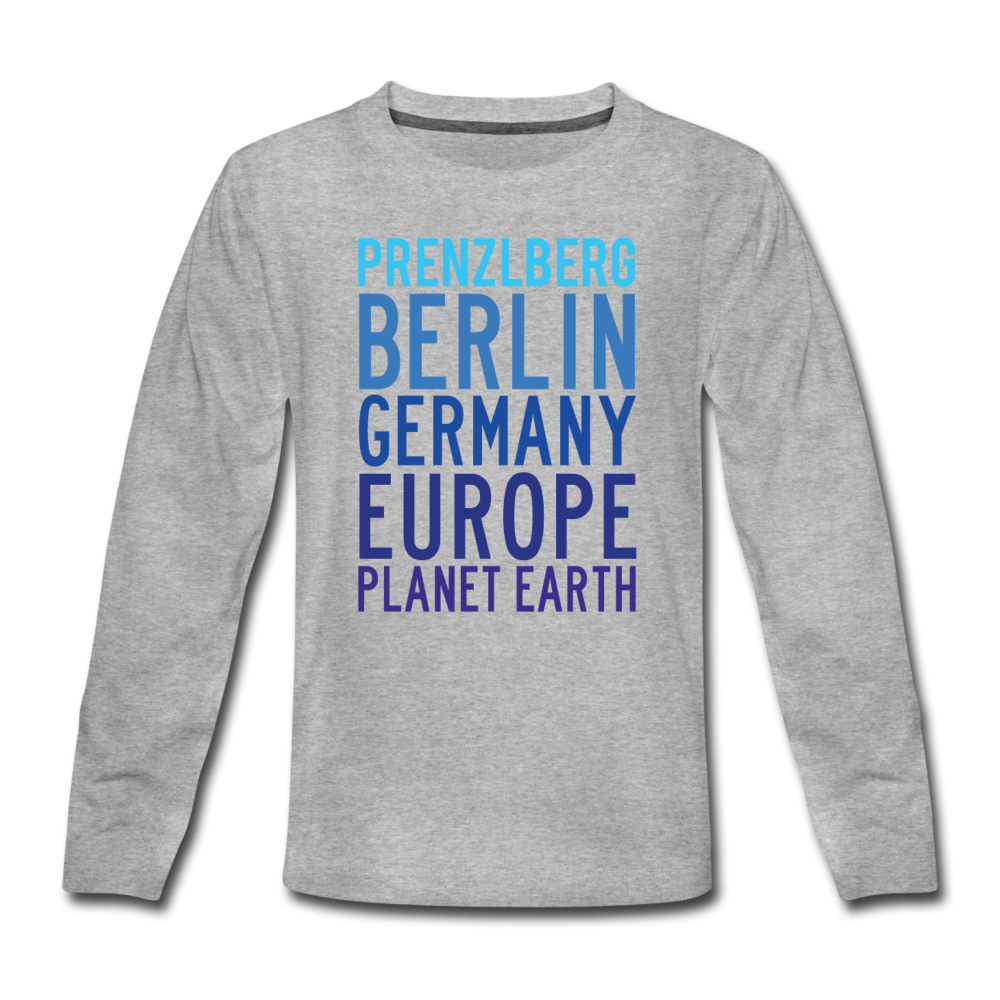 Prenzlberg - Planet Earth - Teenager Langarmshirt - Grau meliert