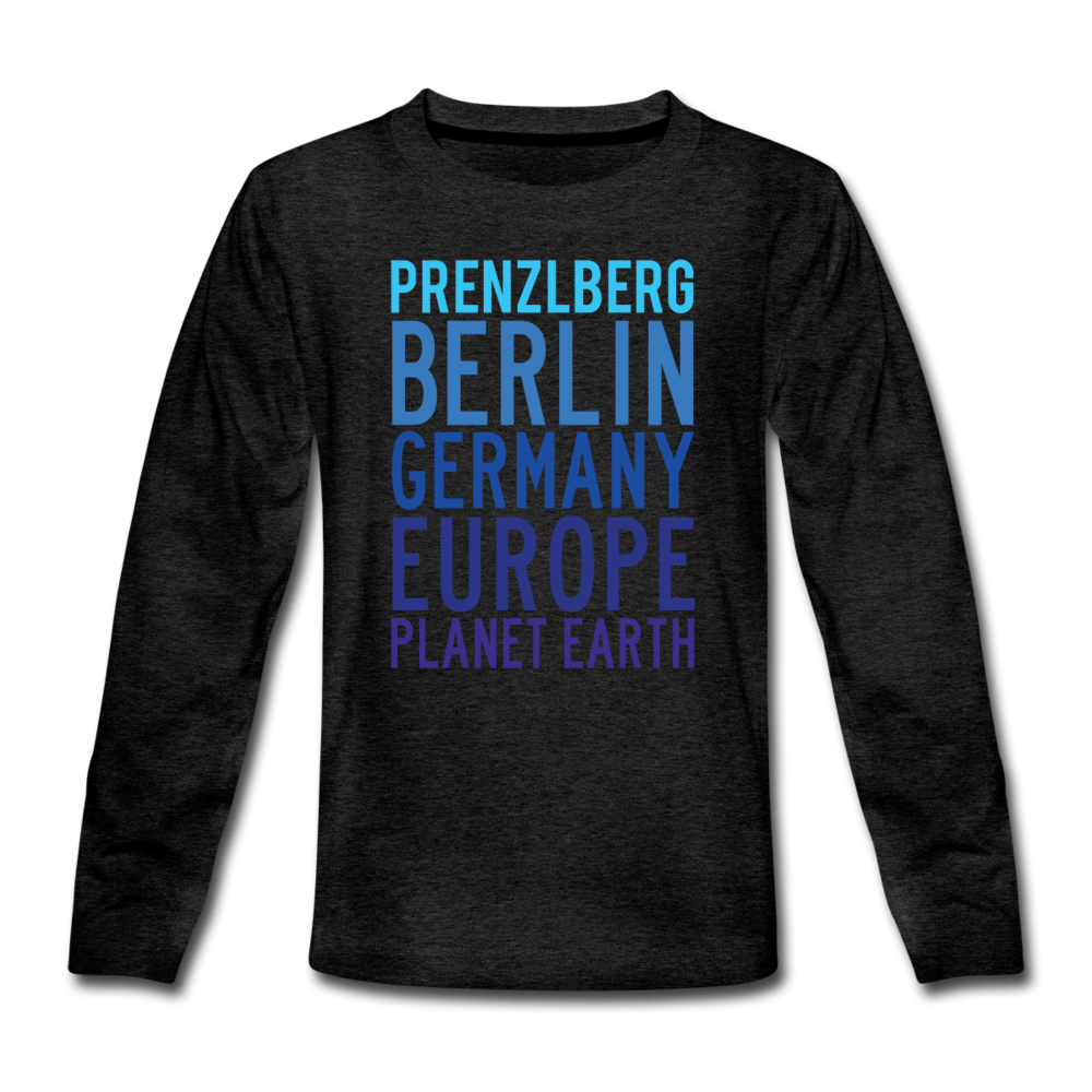 Prenzlberg - Planet Earth - Teenager Langarmshirt - Anthrazit
