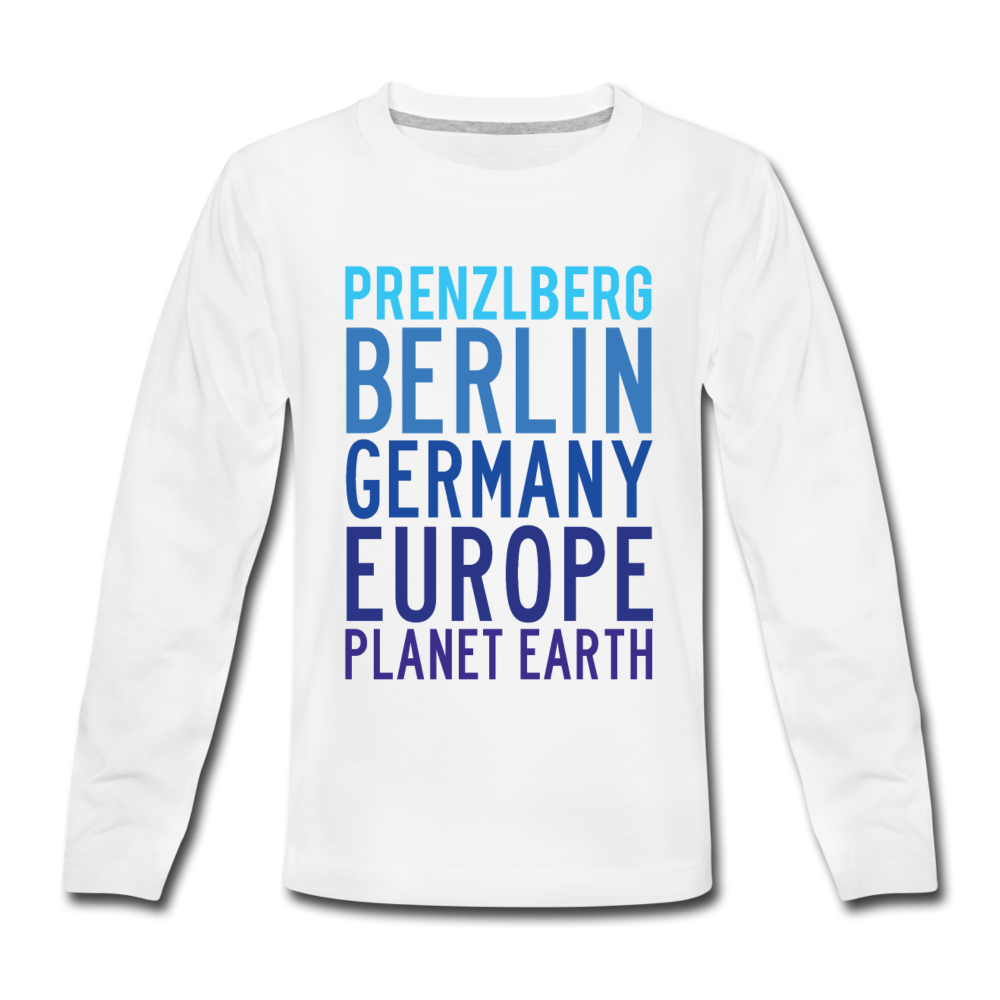Prenzlberg - Planet Earth - Kinder Langarmshirt - Weiß