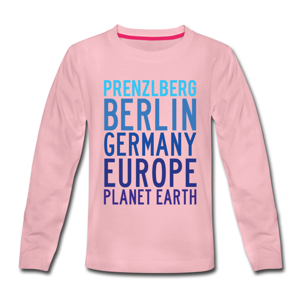 Prenzlberg - Planet Earth - Kinder Langarmshirt - Hellrosa