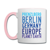 Prenzlberg - Planet Earth - Tasse zweifarbig - Weiß/Pink