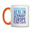 Prenzlberg - Planet Earth - Tasse zweifarbig - Weiß/Orange