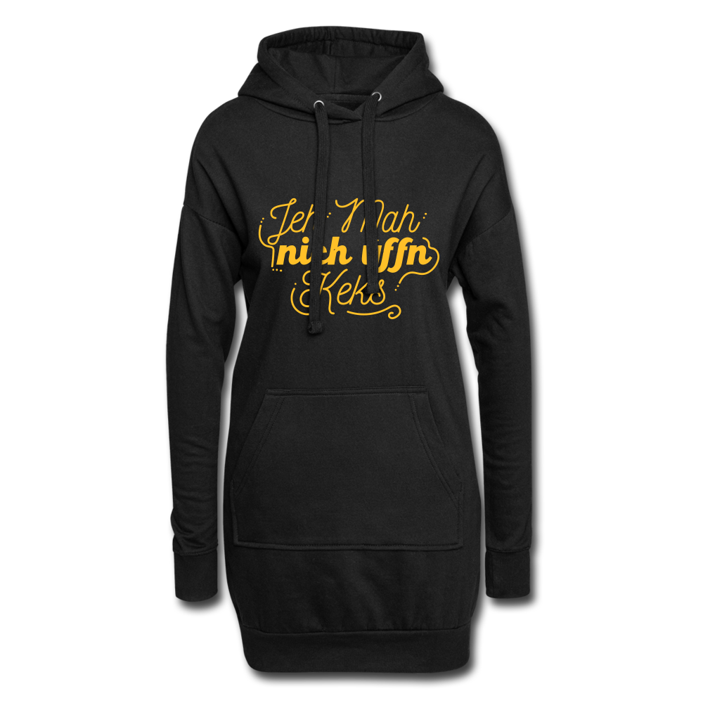 Jeh mah nich uffn Keks gelb - Hoodie-Kleid - Schwarz