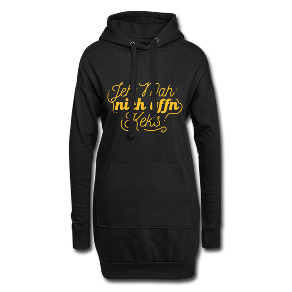 Jeh mah nich uffn Keks gelb - Hoodie-Kleid - Schwarz