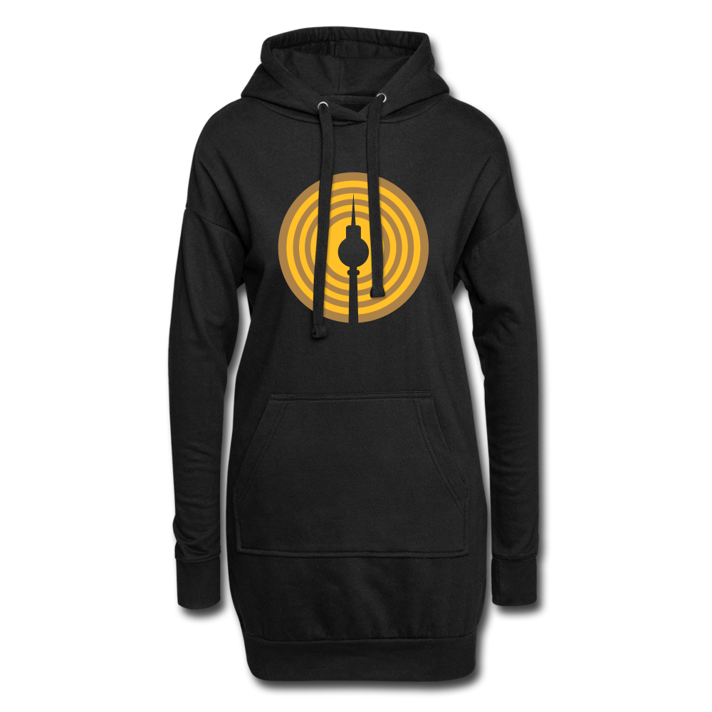 Berlin im Fokus - Hoodie-Kleid - Schwarz