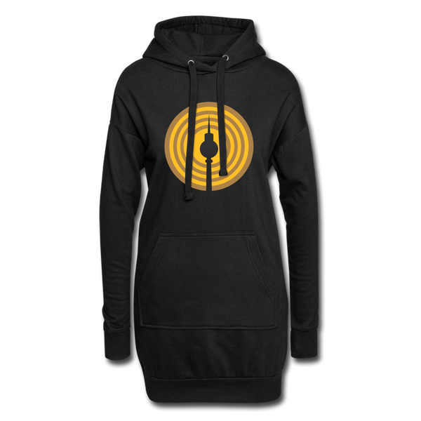 Berlin im Fokus - Hoodie-Kleid - Schwarz