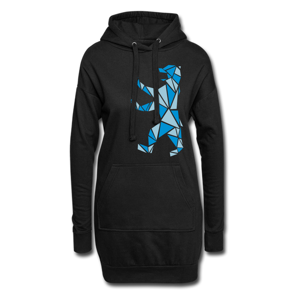 Berliner Bär Geometrie - Hoodie-Kleid - Schwarz