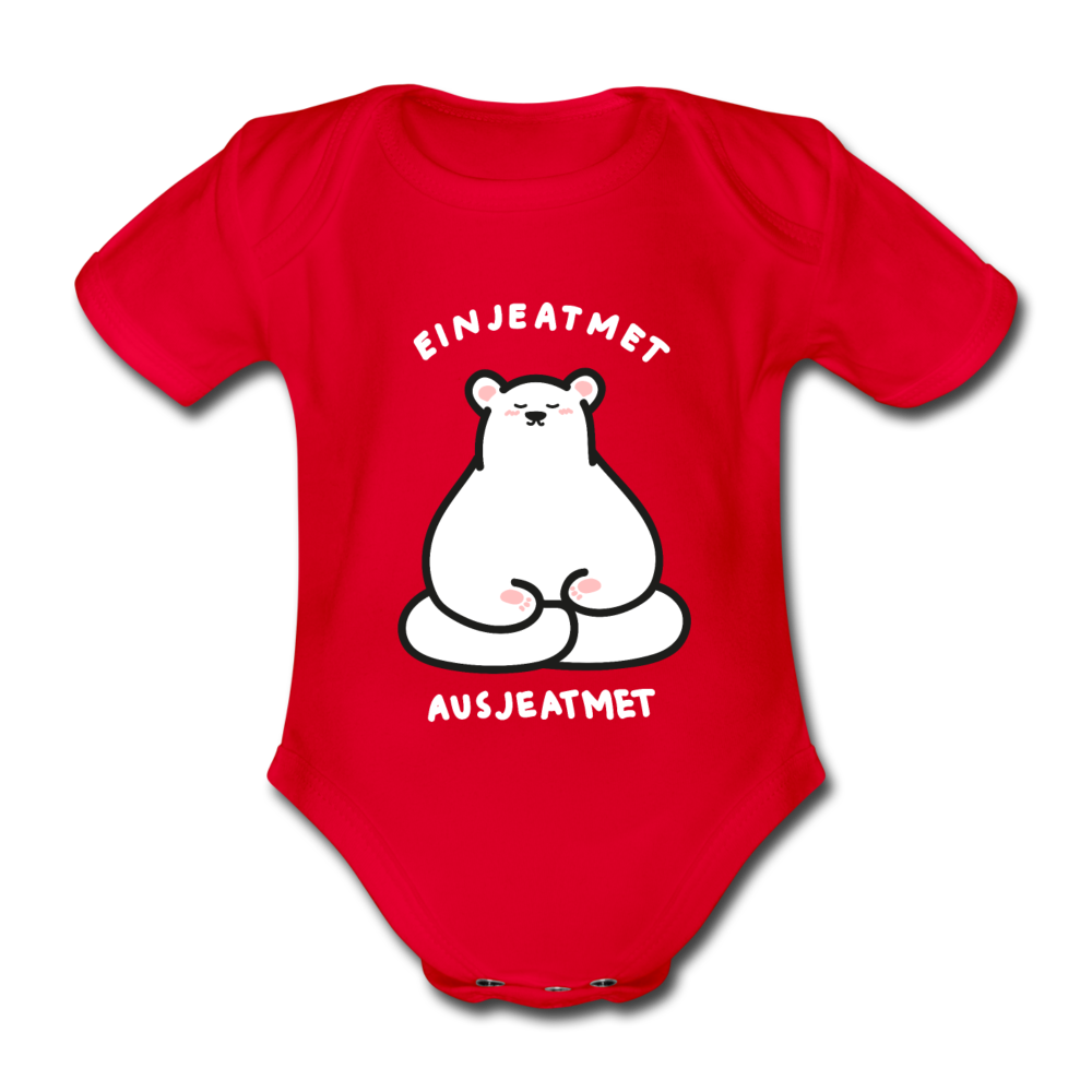 Einjeatmet - Bio-Kurzarmbody - Rot