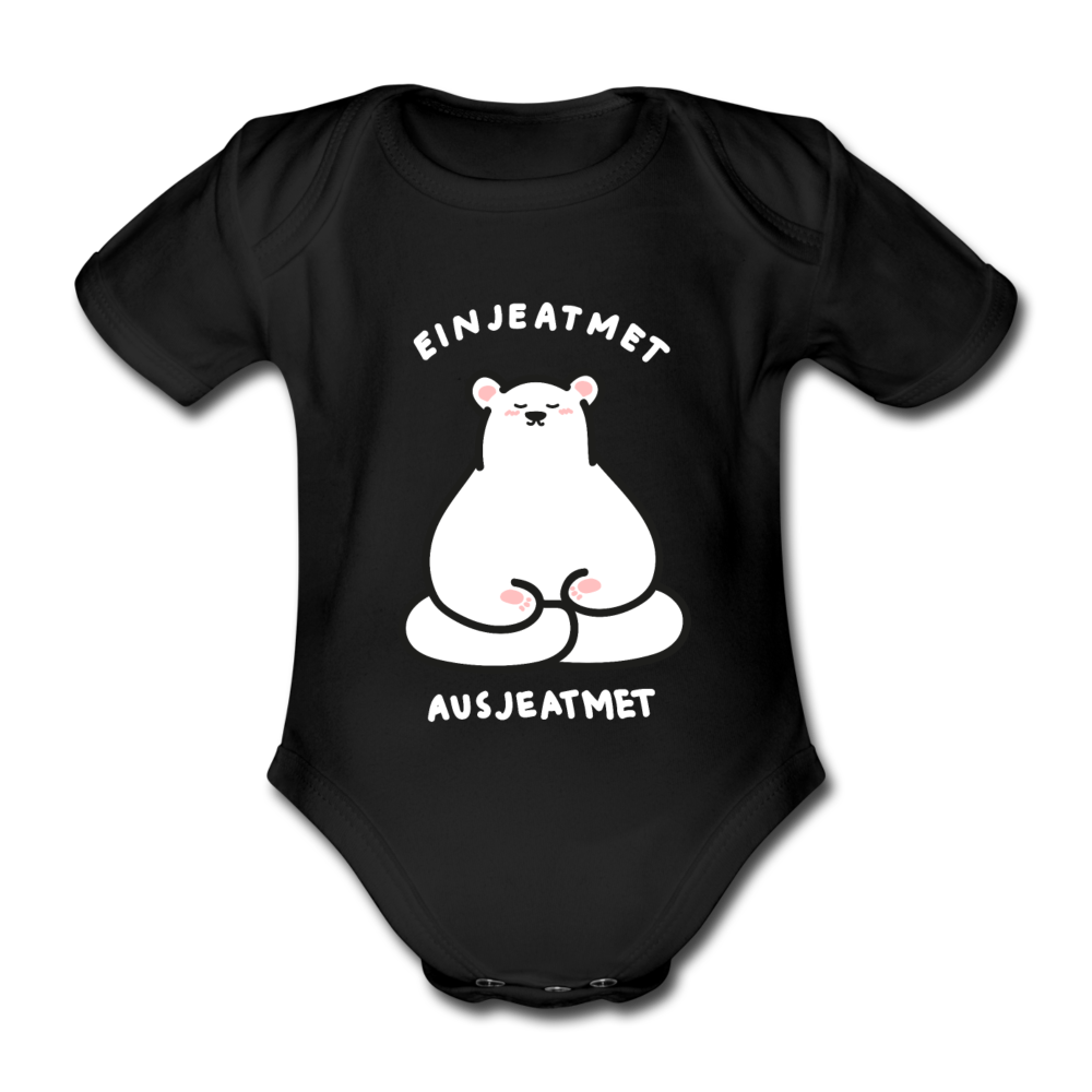 Einjeatmet - Bio-Kurzarmbody - Schwarz
