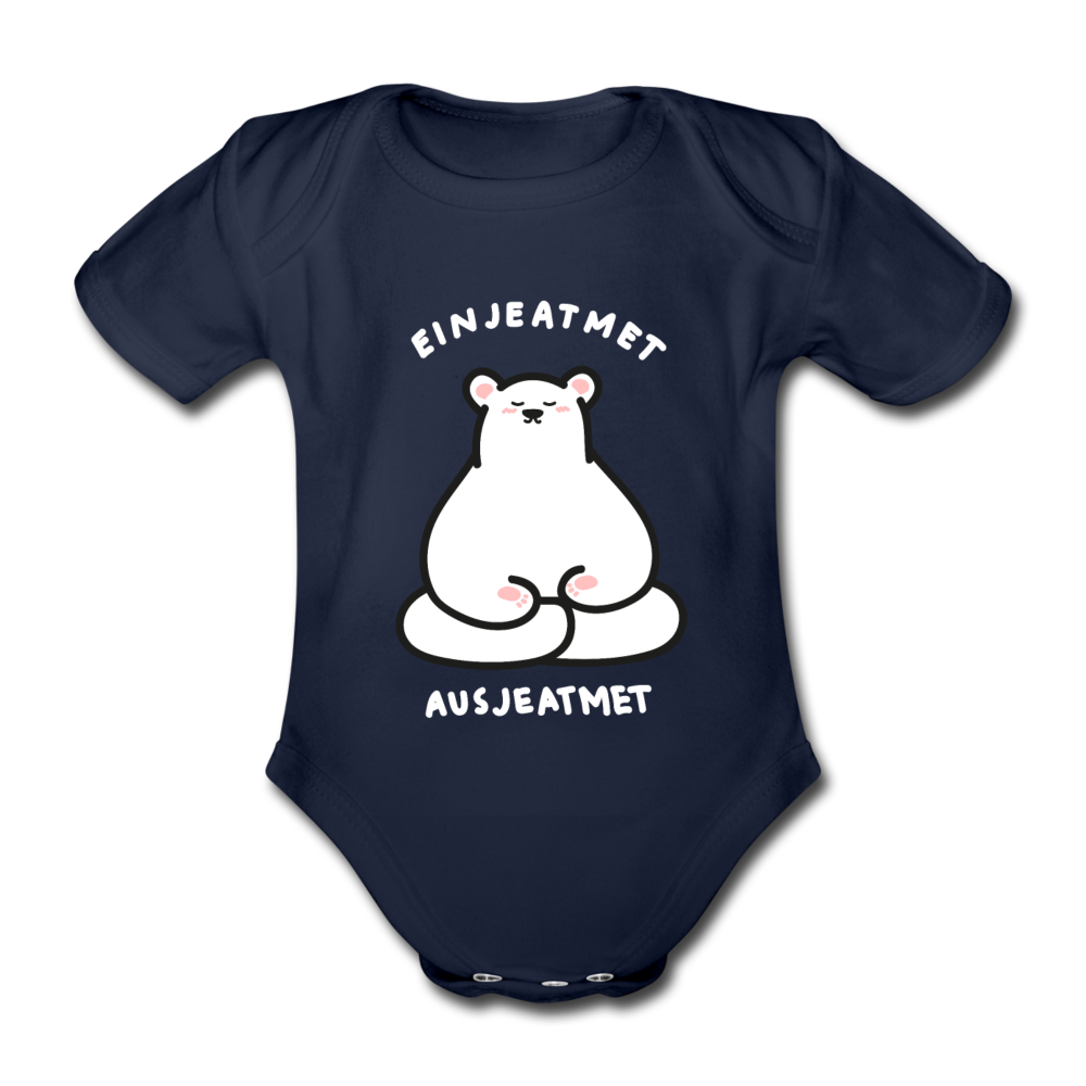 Einjeatmet - Bio-Kurzarmbody - Dunkelnavy