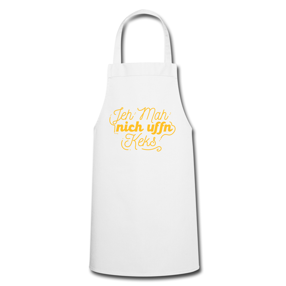 Jeh mah nich uffn Keks gelb - Kochschürze - Weiß