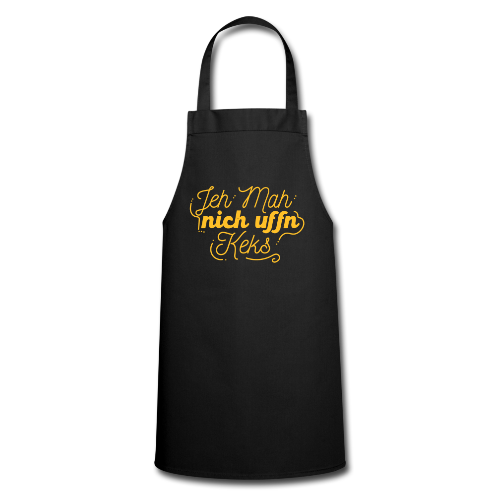 Jeh mah nich uffn Keks gelb - Kochschürze - Schwarz