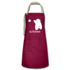 Flitzpiepe - Kontrastschürze - Burgunderrot / Sandfarben