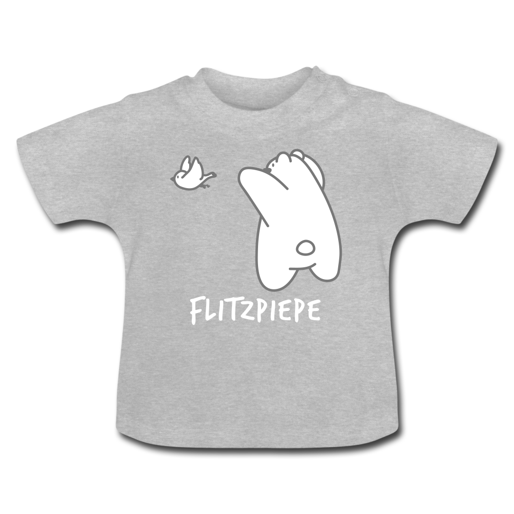Flitzpiepe - Baby T-Shirt - Grau meliert