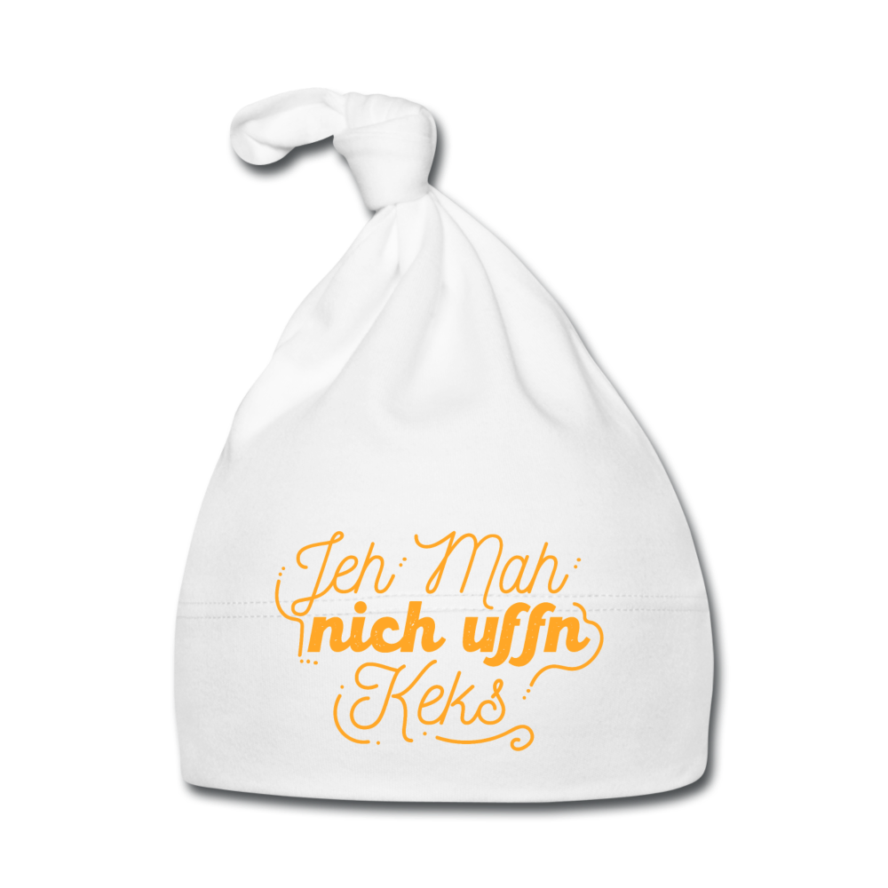 Jeh mah nich uffn Keks gelb - Babymützen - Weiß