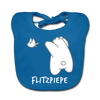 Flitzpiepe - Lätzchen - Pfauenblau